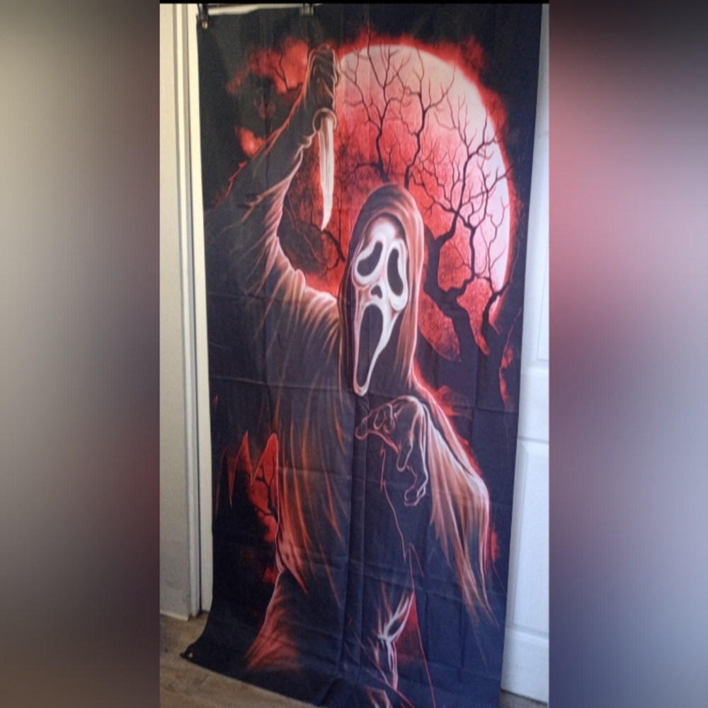 Ratoyal Ghost Face Door Decor Prop Back Drop Halloween Fall Home Party Scary Fun